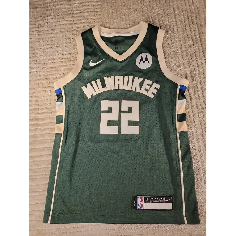 Nike Khris Middleton Milwaukee Bucks Youth Small Jersey NBA Basketball Boys